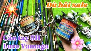 VD362: Máy cần Nhật bãi. Cần lure #yamaga 3m săn hàng. Dù bãi 250m sale rẻ. Máy câu #daiwa #japan