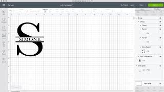 SPLIT MONOGRAM WITH CRICUT DESIGN SPACE | Cricut Design Space Tutorial For Beginners // Monogram