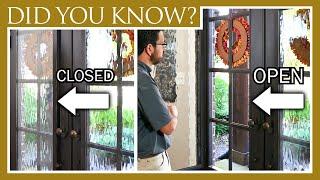 Awesome Home Hack: Hinged Glass Panels On Your Door | Tuscan Iron Door Facts