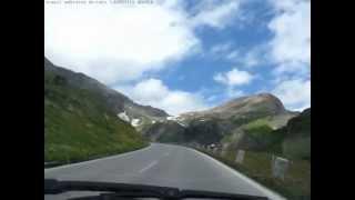 romanian logan diesel car driving to travel highest autoroute in the Alps in Grossglockner