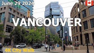 Life in Vancouver Canada on June 29 2024 | 4K City Walk