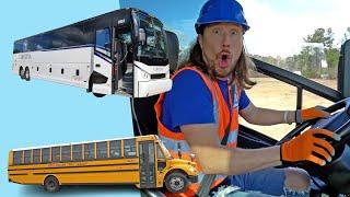 Bus for Kids | School Bus Song | Handyman Hal learns about Buses