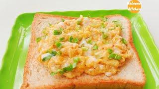 Scrambled Eggs Toast | Soft Scrambled Toast Recipe By Nolwenn Kitchen