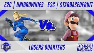 BTT #18 Losers Quarters - E2C | Unibrownies (Zero Suit Samus) vs E2C | StarbasedFruit (Luigi)