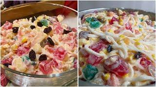 CREAMY FRUIT SALAD RECIPE|QUICK AND EASY DESSERT |FILIPINO STYLE |CHRISTMAS DESSERT IDEAS