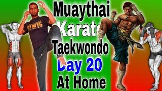 Ultimate Muay Thai Training at Home: Day 20 Challenge for Beginners (No Equipment Needed! ) 