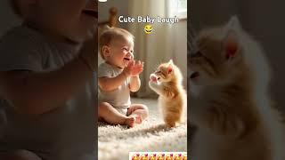 Cute baby Laugh #cute #cutebaby #babylaugh #baby #cutecat #cutepuppy #fyp #ai