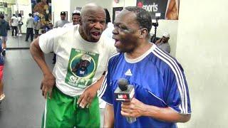 Jeff Mayweather makes fun of Floyd Mayweather for tucking his shirt in his pants...HILARIOUS!