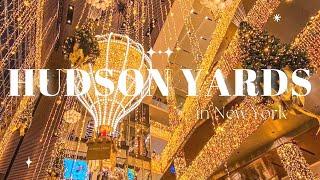 Hudson Yards Tour | Edge, Shopping, Art gallery, and restaurant with beautiful night view of Vessel