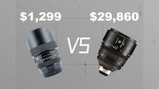 Is there really a difference? Photo vs cine lens. (Sigma vs ARRI Master Prime)