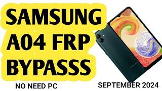 New Samsung A04 FRP Bypass 2024 | Samsung a04 frp bypass new update | A042f frp
