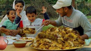 Chicken Dum Biriyani :  Cooked the Best Hyderabadi  Raw Chicken Dum Biriyani in the village  Il