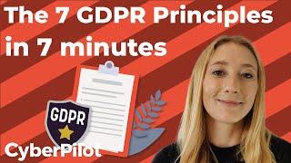 The 7 GDPR principles explained in 7 minutes