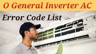 O General inverter ac error code // O General Inverter Air Conditioner // All error codes & solution