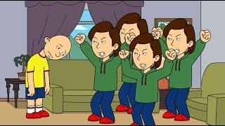 Caillou Clones Boris/Quadruple Grounded