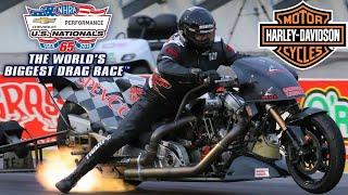 VIP PIT PASS! SECRETS OF TOP FUEL NITRO HARLEY DRAG BIKES AND INSIDE INFO AT BIGGEST RACE in WORLD!