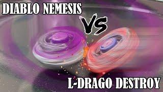 GOD OF DESTRUCTION VS DRAGON EMPEROR L! L-Drago Destroy F:S vs Diablo Nemesis X:D | Beyblade Battle