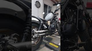 Rebel 500 2023 Stock exhaust vs Orion dual pipe #orion #orionexhaust #customexhaust  #hondarebel500