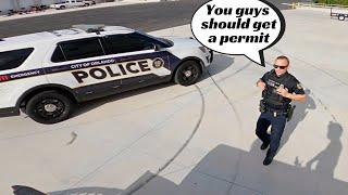 COPS TELL US WE NEED A PERMIT TO WHEELIE | Mr2Moto