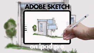Sketching a Micro Home Design concept in adobe sketch on iPad Pro