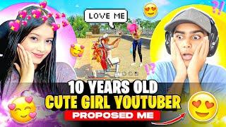 10 Years Old Cute Girl Youtuber Proposed Me ️ But I Scammed Her  - Garena Free Fire || Aditech