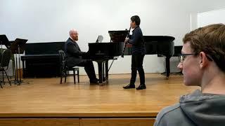 Camilo's first clarinet recital at the conservatory
