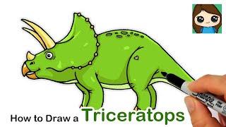 How to Draw a Triceratops Dinosaur Easy
