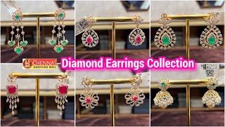 Diamond Earrings Collection | Diamond Bridal Earrings | The Chennai Shopping Mall Jewellery