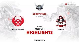 Bigetron Alpha vs Geek Fam HIGHLIGHTS MPL ID S13 | GEEK VS BTR ESPORTSTV
