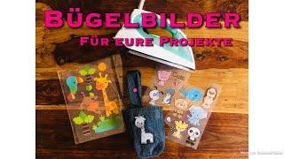 Süße Bügelbilder Applikation zum aufhübschen für eure Upcycling Projekt verzieren Jeans nähen Kinder