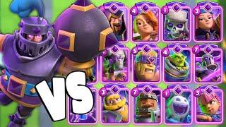 EVOLVED MEGA KNIGHT VS ALL EVOLUTION CARDS - Clash Royale Challenge