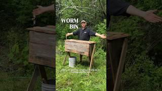 Worm bin with scrap 🪱 #dirtbag #garden #build