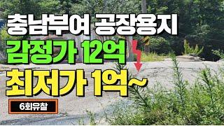 부여 공장용지 12억에서 1억까지 유찰