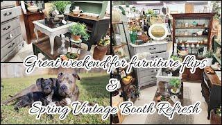 Spring Vintage Booth Refresh + Furniture Makeovers  | Trash to Treasure | Vintage Booth