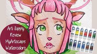 ART SUPPLY REVIEW ~ MyArtscape Watercolors ~ Oh Deer