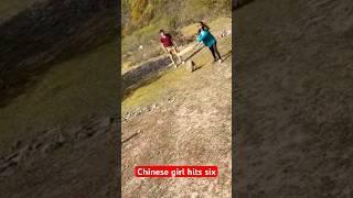 Chinese girl playing cricket #travelinginchina #travel #pardesimunda