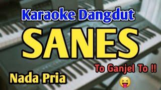 SANES - KARAOKE || NADA COWOK || Denny Caknan || Audio HQ || Live Keyboard