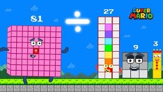 Finish the pattern? Number Magic Division in Super Mario Bros. Maze Mix Level Up | Game Animation