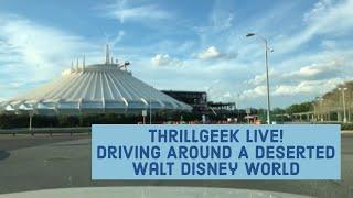 Thrillgeek LIVE! Driving around a deserted Walt Disney World