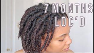 MADE IT TO 7 MONTHS!! | I cut one of my locs :( + loc close up