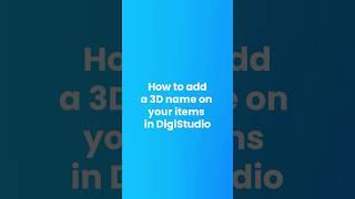 How to add a 3D name to your items in DigiStudio  #buildinggame #gaming #reels #tutorial