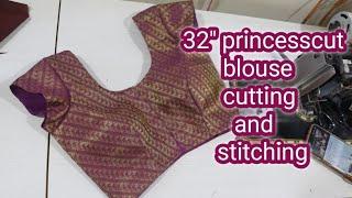 32" Princesscut Blouse Cutting and Stitching | Princesscut Lining Blouse Full Cutting and Stitching