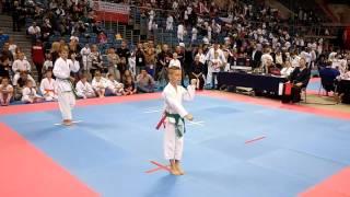 Trzecia runda - Stanisław Adamkiewicz - II Puchar Świata Dzieci w Karate Tradycyjnym Kraków 2016