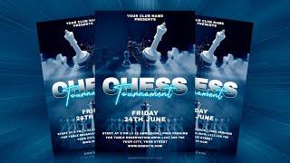 Professional Chess Tournament Flyer Design | Photoshop Tutorial