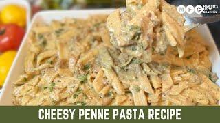 Only with few ingredients make this creamy & cheesy Chicken Penne Pasta  for Dinner or Iftar !!