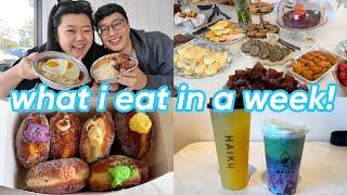 what i eat in a week in the bay area  (new boba shop , filipino food , youtube event ️ + more)