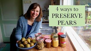 4 ways to PRESERVE YOUR PEAR (or APPLE) HARVEST  chutney, pear sauce, drying & perenstroop