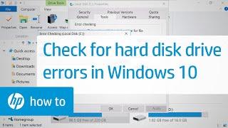 Checking for Hard Disk Drive Errors in Windows 10 | HP Computers | HP Support