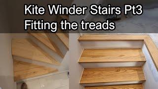 Kite winder stair build Pt3 - Fitting stained Ash treads, HiKOKI M3612DA cordless Router