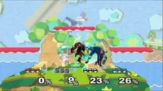 SSBM (TAS): Marth vs. 3 lv. 9 cpus